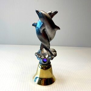 Michael Ricker Pewter, Friendship Commemorative Bell, Dolphins No 376/1500